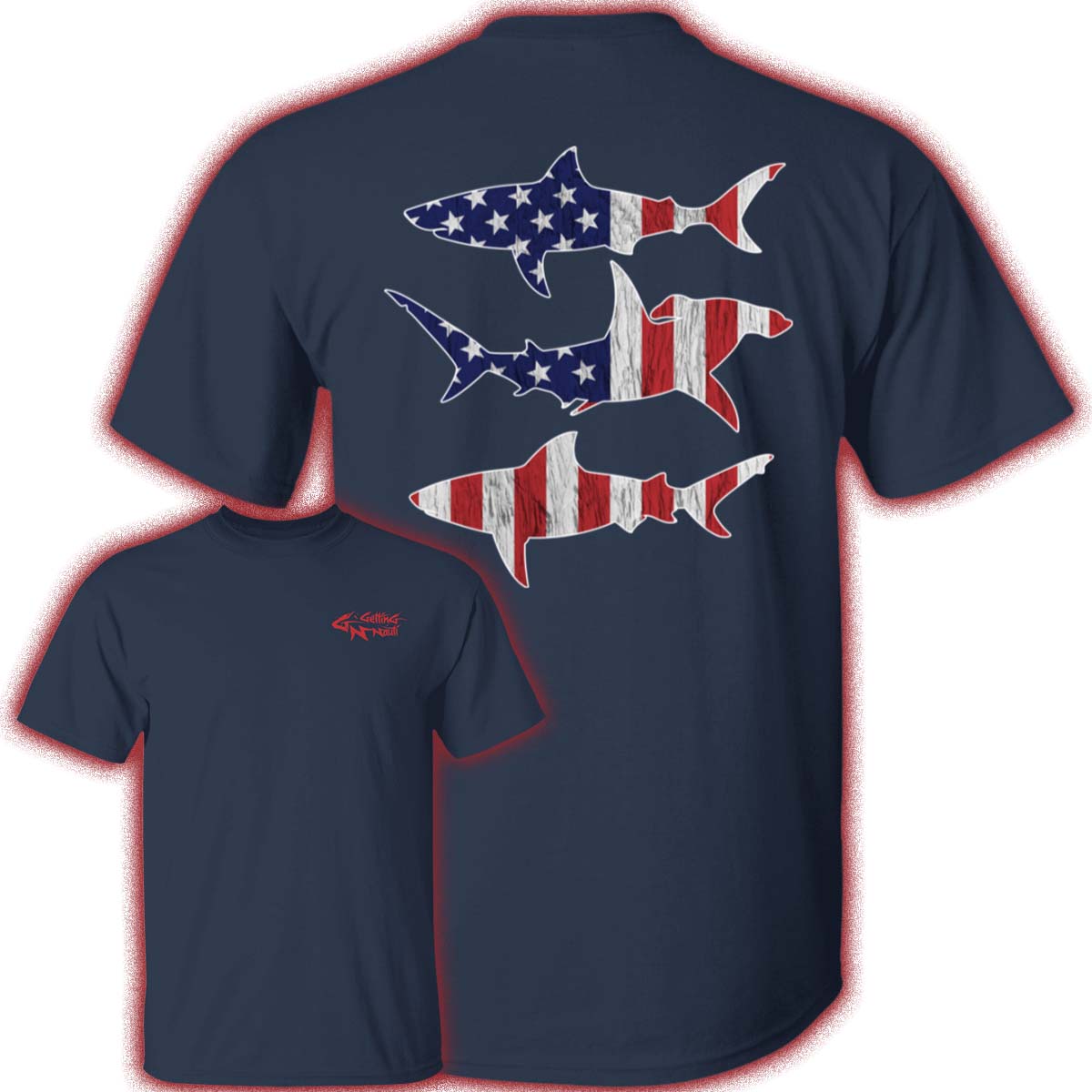 Patriot Sharks - Cotton T-Shirt